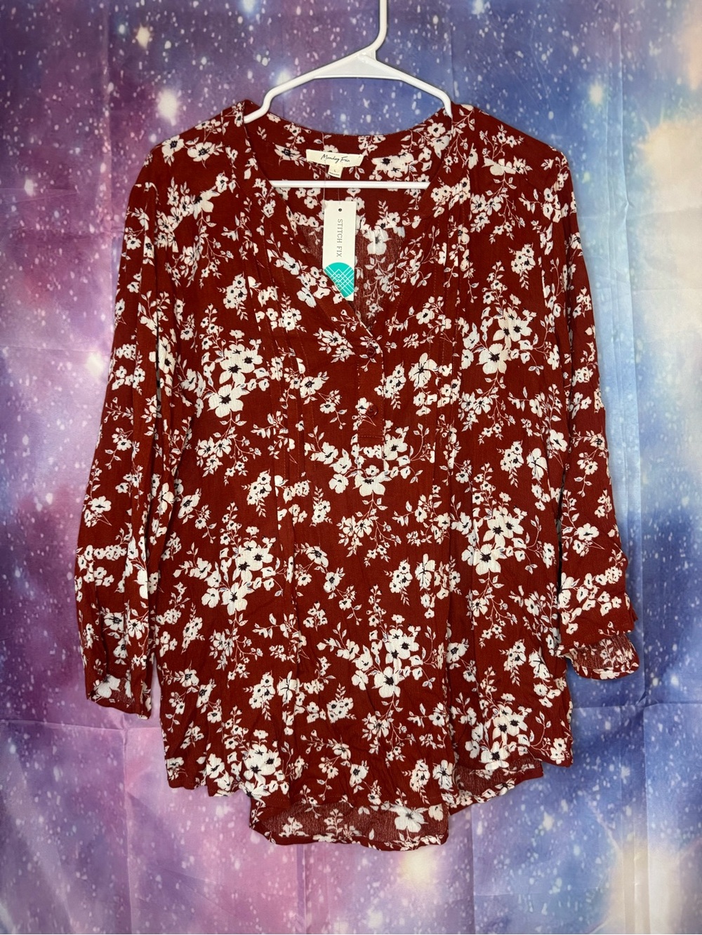 New stitch fix Monday fun floral blouse